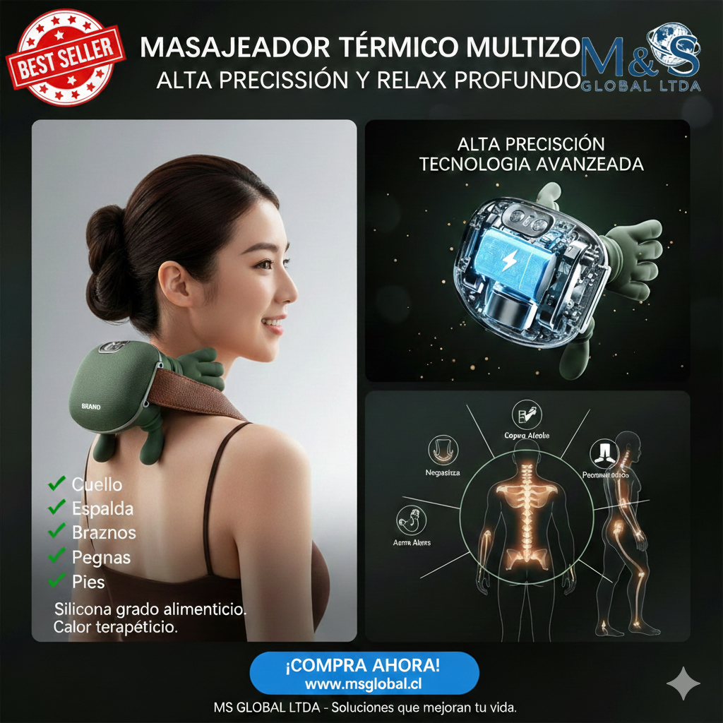 Masajeador Térmico Multizona de Alta Precisión (Calor + Masaje Profundo) - Imagen 2